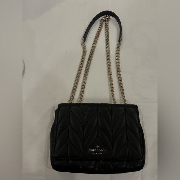 Kate Spade - Leather- Flap - crossbody black stylish bag - Picture 11 of 12